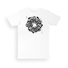 Load image into Gallery viewer, THROUGH THE CHAOS LONG WHITE CREW T SHIRT
