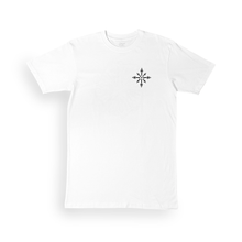 Load image into Gallery viewer, THROUGH THE CHAOS LONG WHITE CREW T SHIRT
