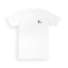 Load image into Gallery viewer, THROUGH THE CHAOS LONG WHITE CREW T SHIRT
