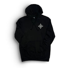 Load image into Gallery viewer, THROUGH THE CHAOS PREMIUM LONG BLACK PULLOVER HOODIE
