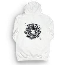 Load image into Gallery viewer, THROUGH THE CHAOS PREMIUM LONG WHITE PULLOVER HOODIE
