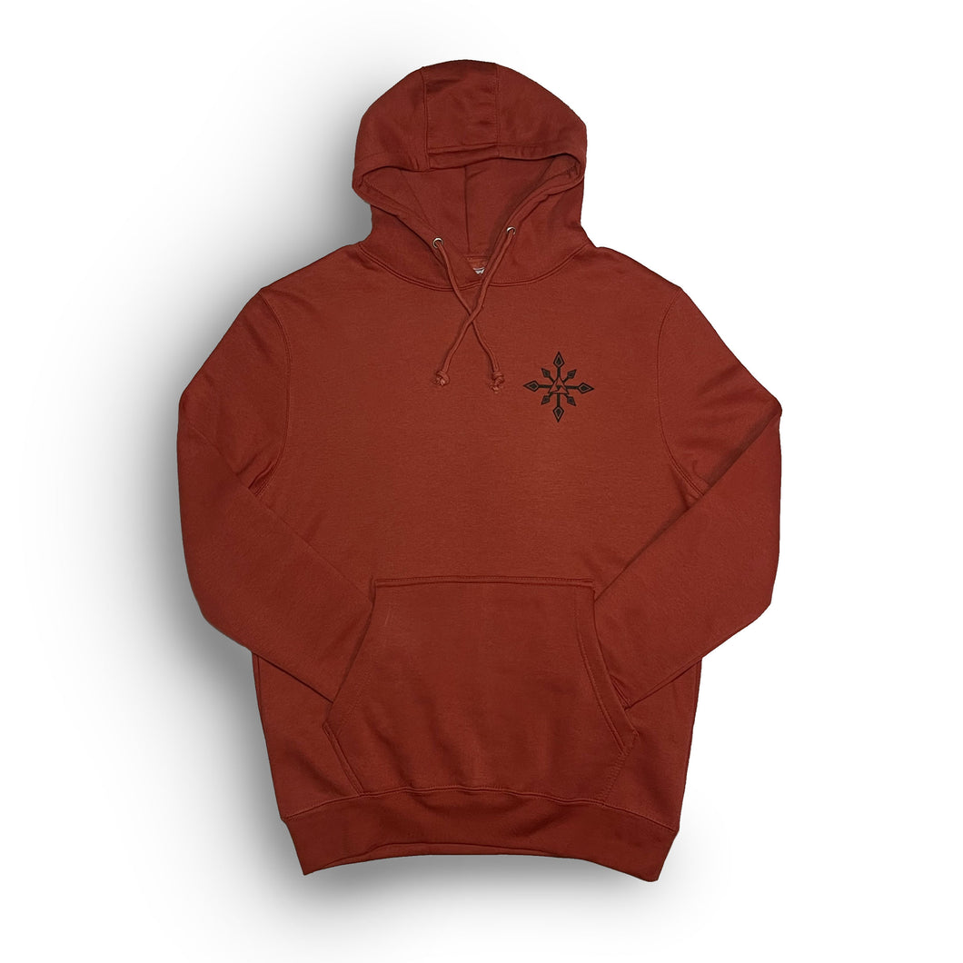 THROUGH THE CHAOS PREMIUM LONG PAPRIKA PULLOVER HOODIE