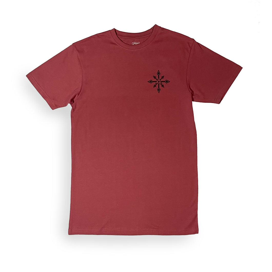 THROUGH THE CHAOS LONG PAPRIKA CREW T SHIRT